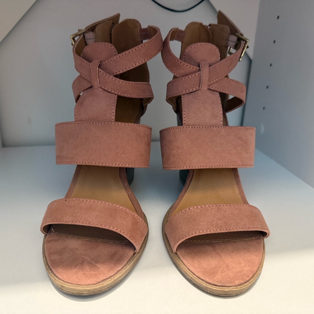 Charlotte Russe Blush Strappy Sandals